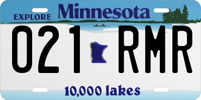 MN license plate 021RMR