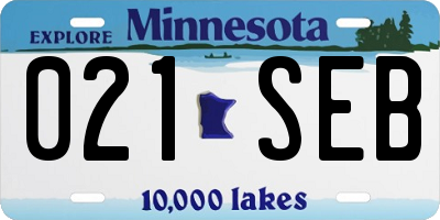 MN license plate 021SEB