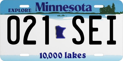 MN license plate 021SEI