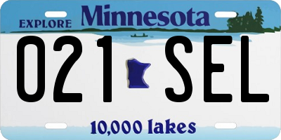 MN license plate 021SEL