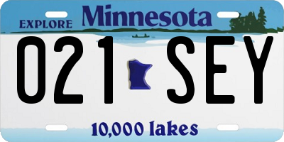 MN license plate 021SEY