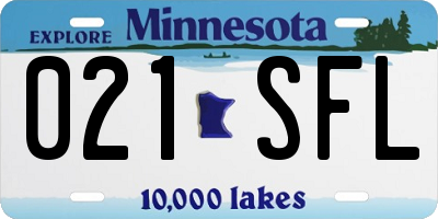 MN license plate 021SFL