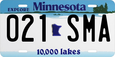 MN license plate 021SMA