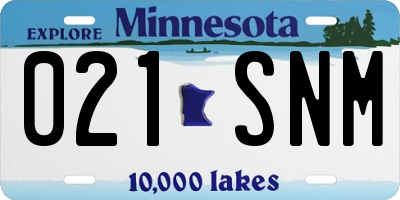MN license plate 021SNM