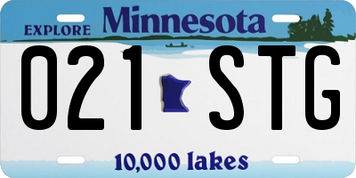 MN license plate 021STG