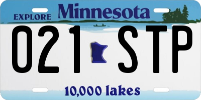 MN license plate 021STP