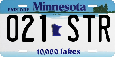 MN license plate 021STR