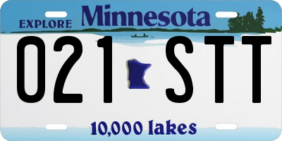 MN license plate 021STT