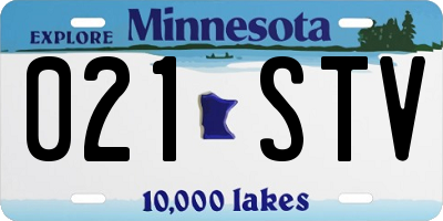 MN license plate 021STV