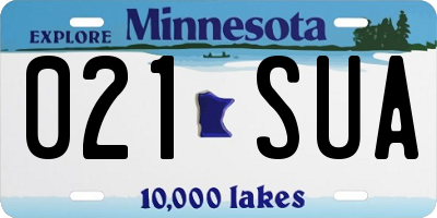 MN license plate 021SUA