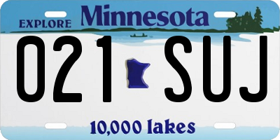MN license plate 021SUJ