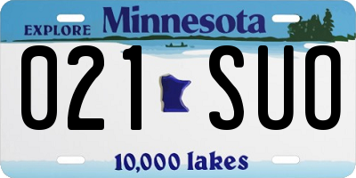MN license plate 021SUO