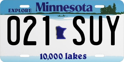 MN license plate 021SUY