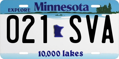 MN license plate 021SVA
