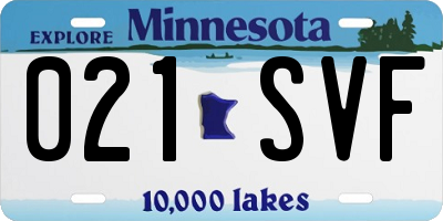 MN license plate 021SVF