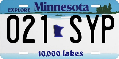 MN license plate 021SYP