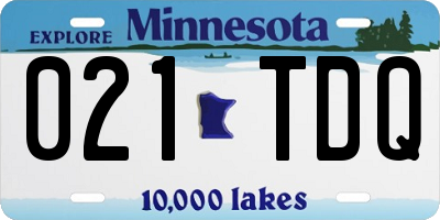 MN license plate 021TDQ