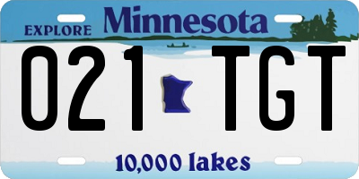MN license plate 021TGT