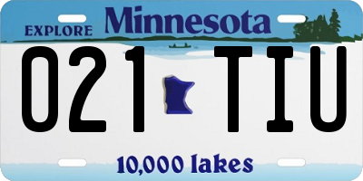 MN license plate 021TIU