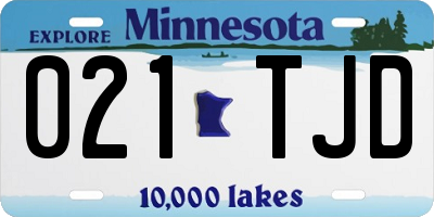 MN license plate 021TJD