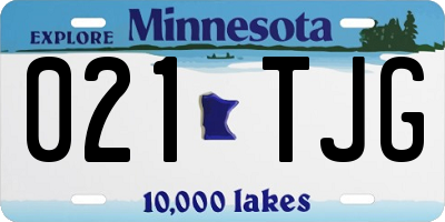 MN license plate 021TJG