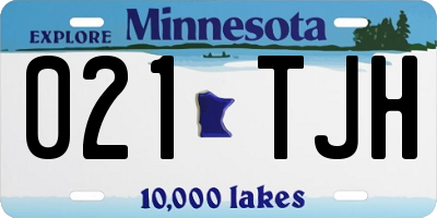 MN license plate 021TJH