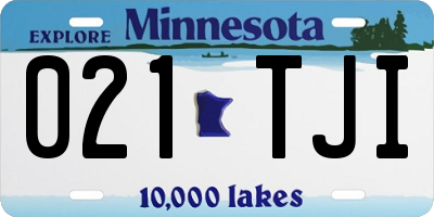 MN license plate 021TJI