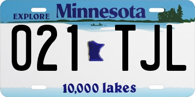 MN license plate 021TJL