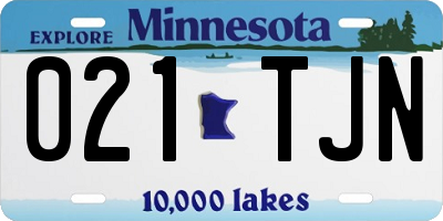 MN license plate 021TJN