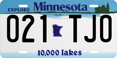 MN license plate 021TJO