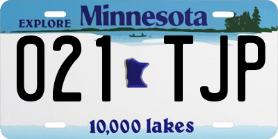 MN license plate 021TJP