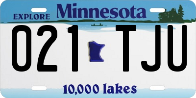 MN license plate 021TJU
