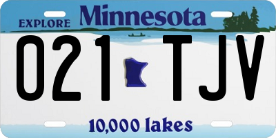 MN license plate 021TJV