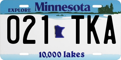 MN license plate 021TKA