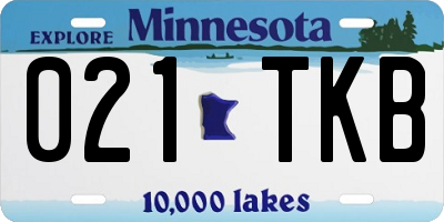 MN license plate 021TKB