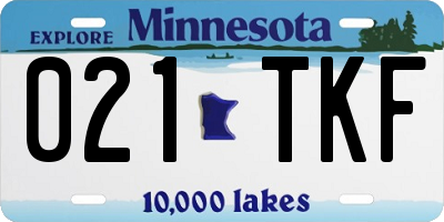 MN license plate 021TKF
