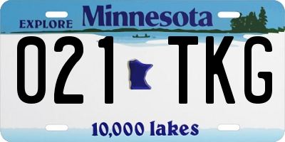 MN license plate 021TKG