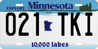 MN license plate 021TKI