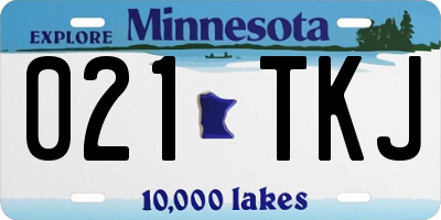 MN license plate 021TKJ