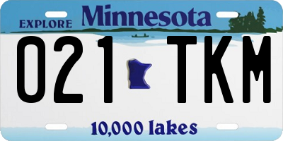 MN license plate 021TKM