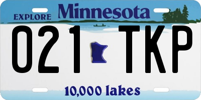 MN license plate 021TKP