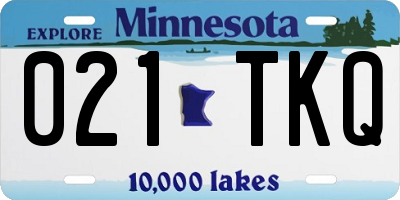 MN license plate 021TKQ