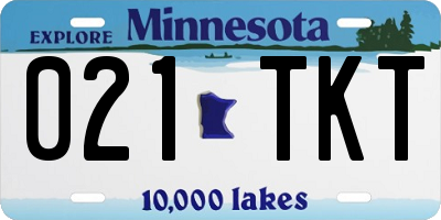 MN license plate 021TKT