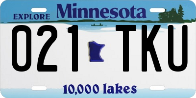 MN license plate 021TKU