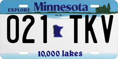 MN license plate 021TKV