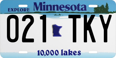 MN license plate 021TKY