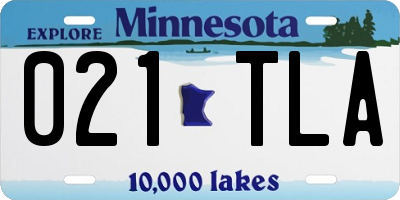 MN license plate 021TLA