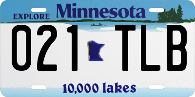 MN license plate 021TLB