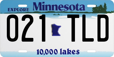 MN license plate 021TLD