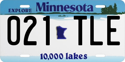 MN license plate 021TLE
